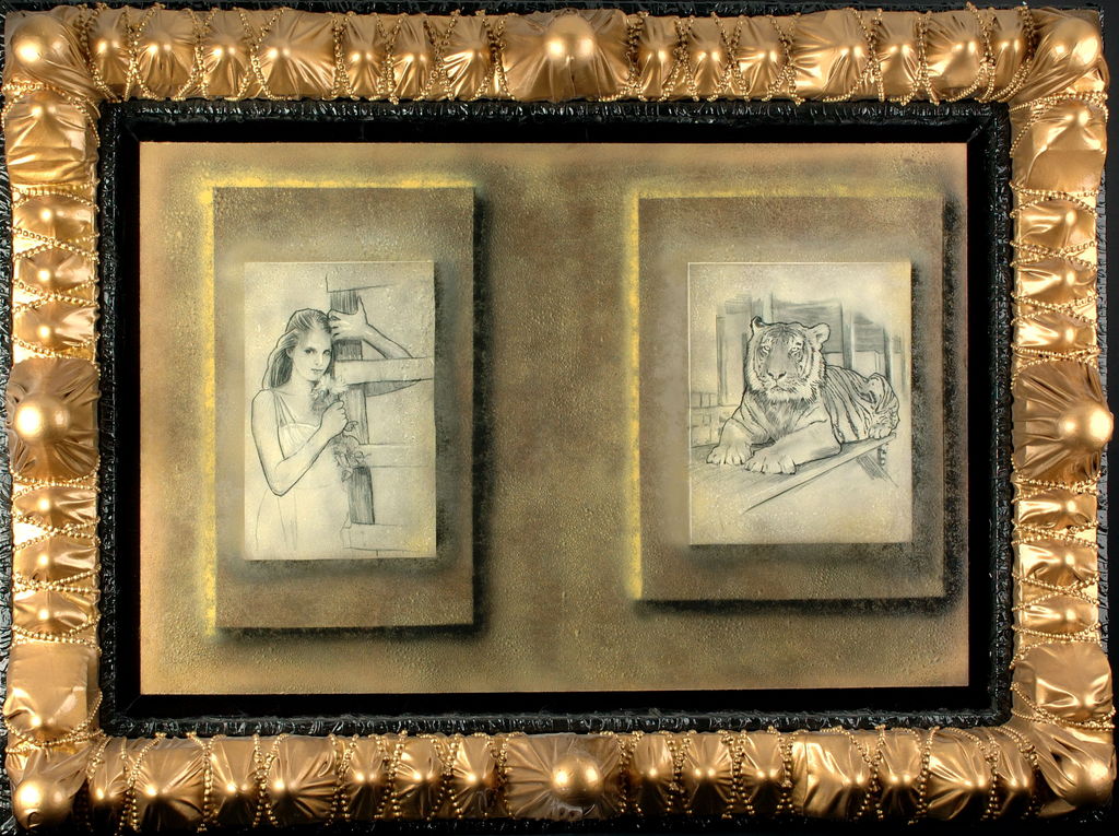 Acrylic and Lacquer on Board, Framed, 48in x 32in - 2004